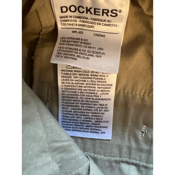 Dockers Mens Slim Fit Signature Khaki Stretch Pants Size 32 Waist 28 Inseam Fiel - Picture 4 of 5